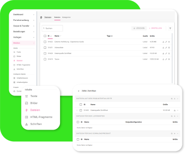 Dateien in der Medienverwaltung