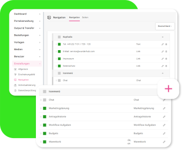 Verbesserung der Navigation im Adminbereich