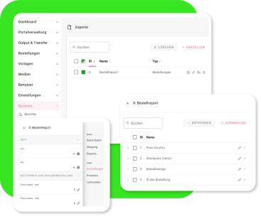 Maßgeschneiderte Bestellreports