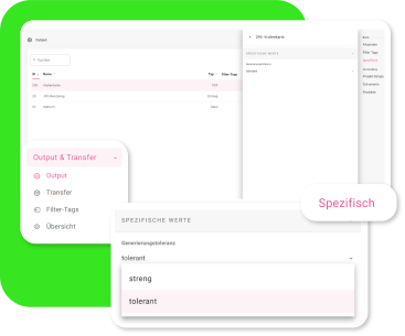Auswahloptionen im Rendering Prozess
